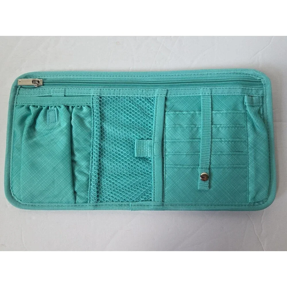 Thirty-One Made In The Shade Pocket Turquoise Cross Pop Retired New - Picture 3 of 4